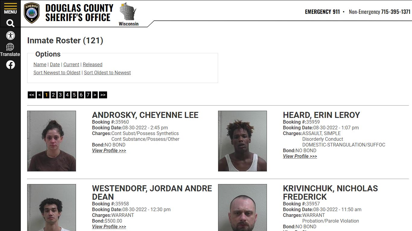 Inmate Roster - Current Inmates Booking Date Descending - Douglas ...